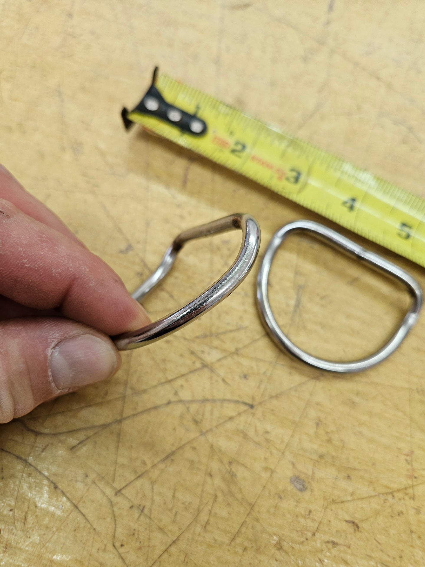 Stainless Steel Bent D-ring 2.5"