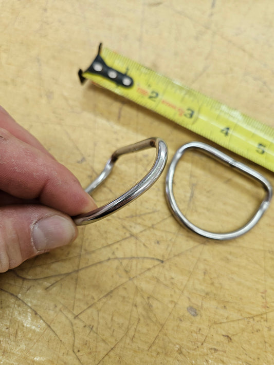 Stainless Steel Bent D-ring 2.5"