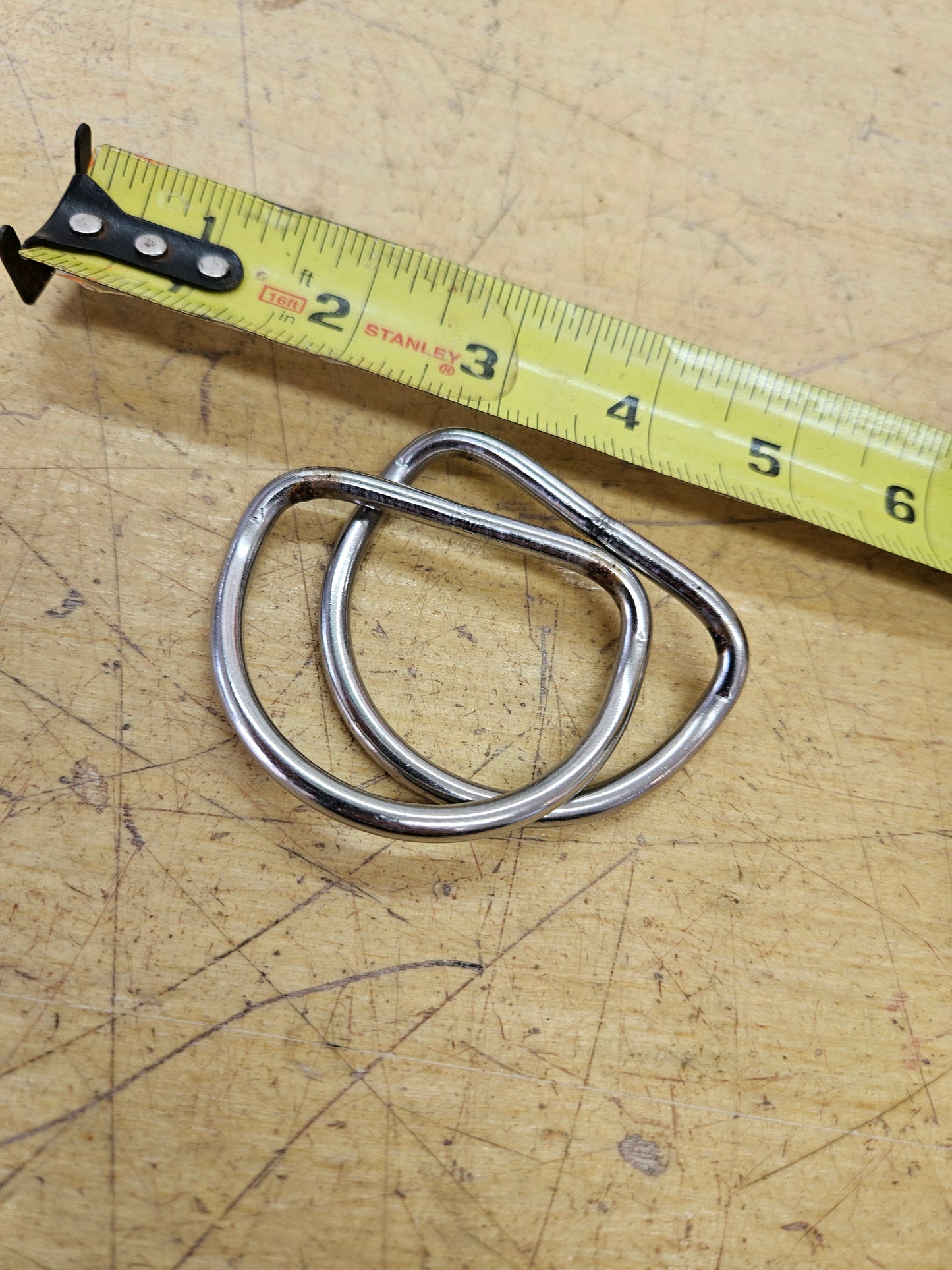 Stainless Steel Bent D-ring 2.5"