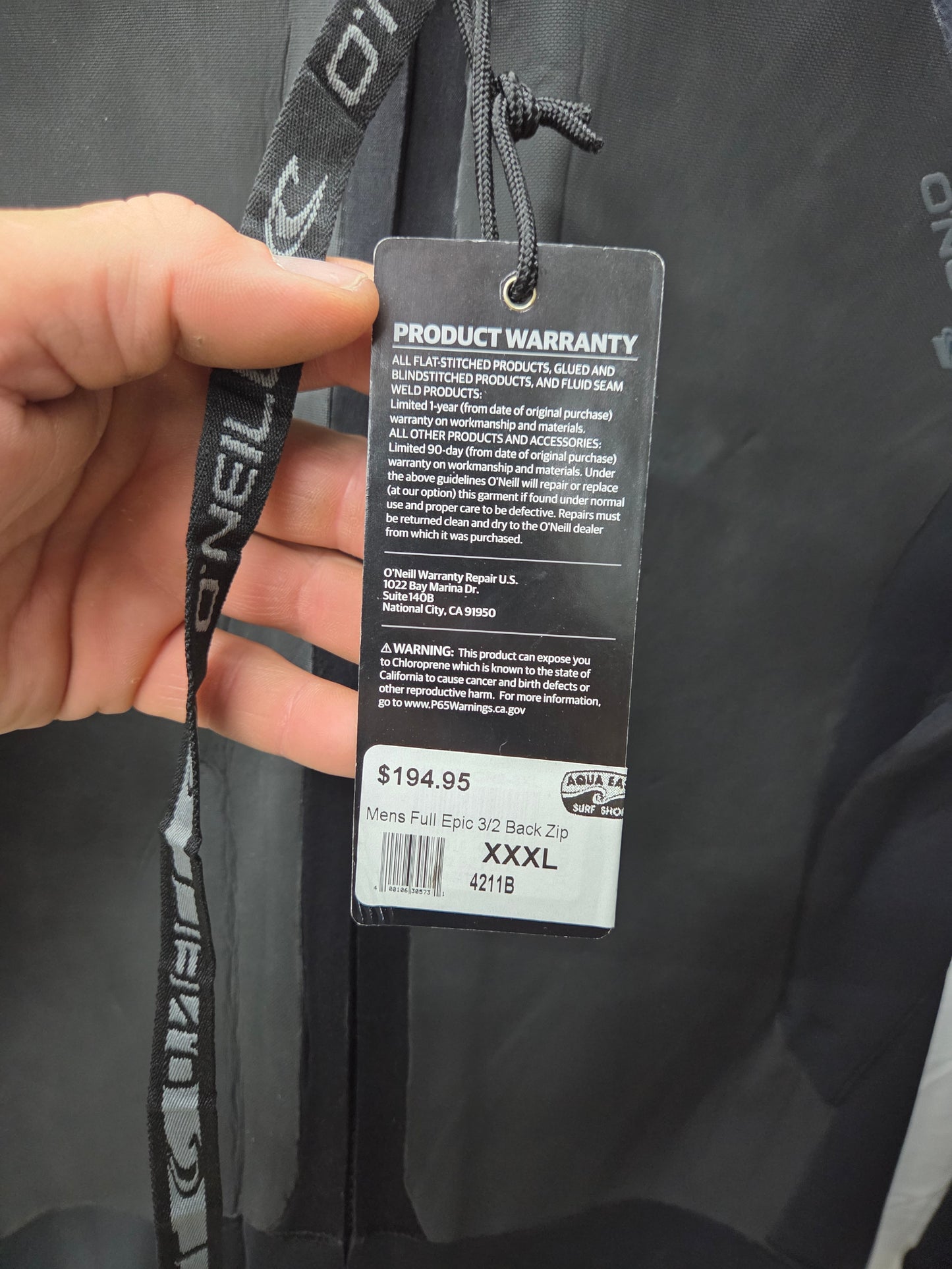 O'neil Epic 3/2mm Wetsuit *NOS* (SIZE 3XL)