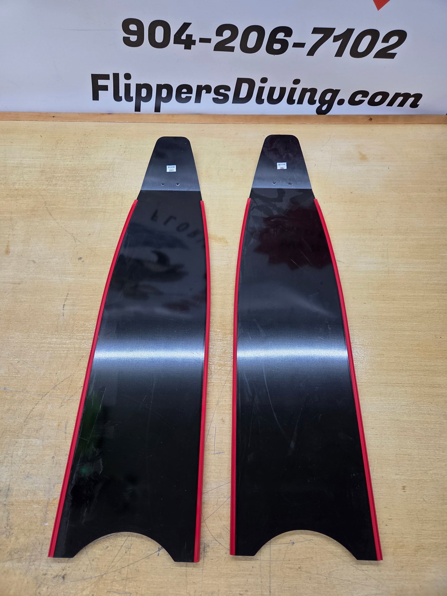 Hammerhead Spearfishing Carbon Fiber Fin Blades (MEDIUM)