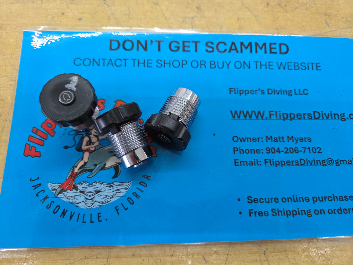 Divesoft DIN Plugs w/Pressure Release