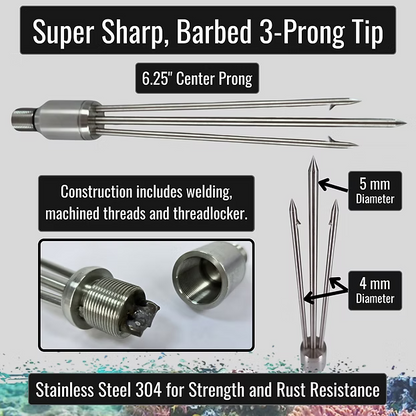 Tourney King 46" 3-Piece Premium Pole Spear