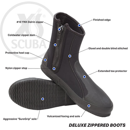 Deluxe 5mm Zipper Boots - XS Scuba