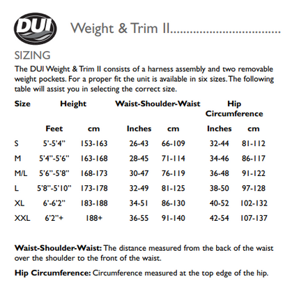 DUI Weight & Trim 2 (XL)