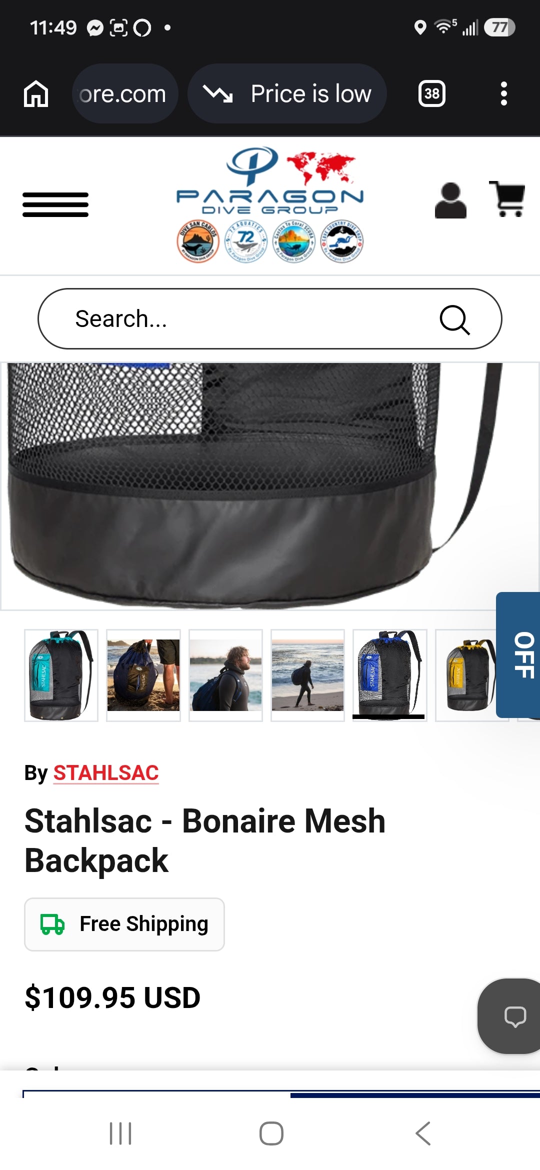 Stahlsac Mesh Backpack Gear Bag