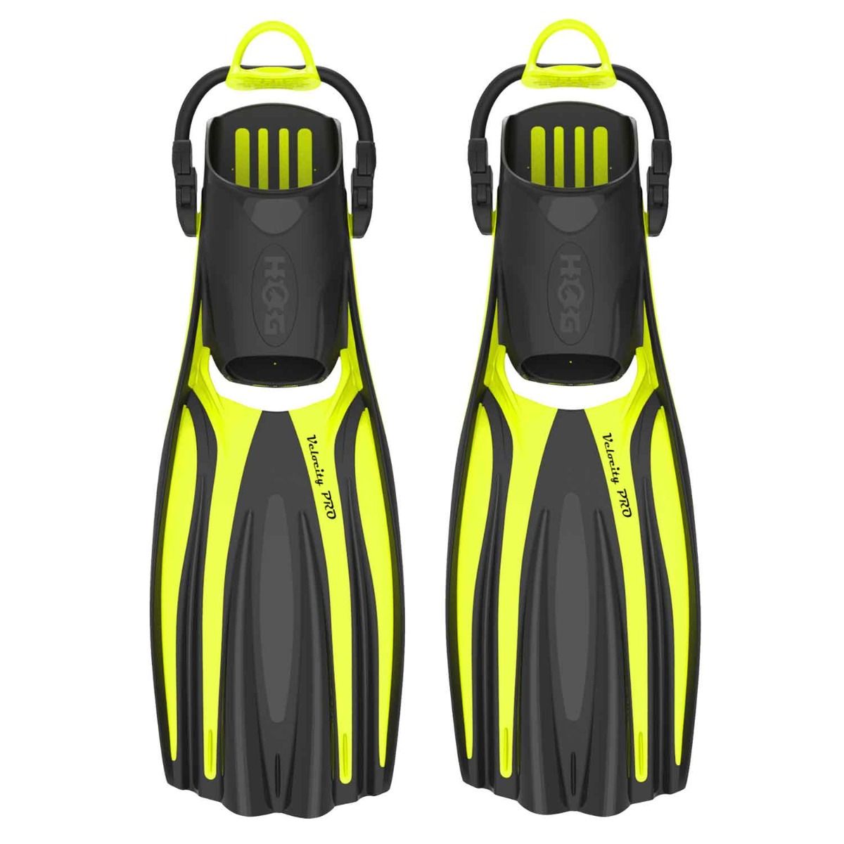 HOG Velocity Pro Open Heel Fins w/Bungie Heel Strap