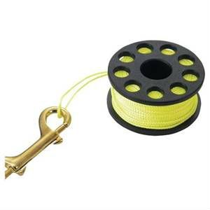 Finger Spool w/High Visibility Yellow Line and Brass Clip